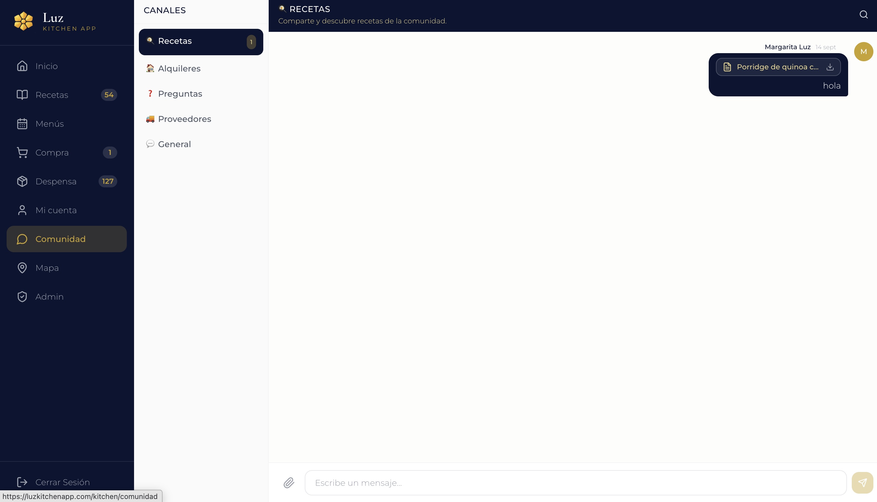Chat de equipo