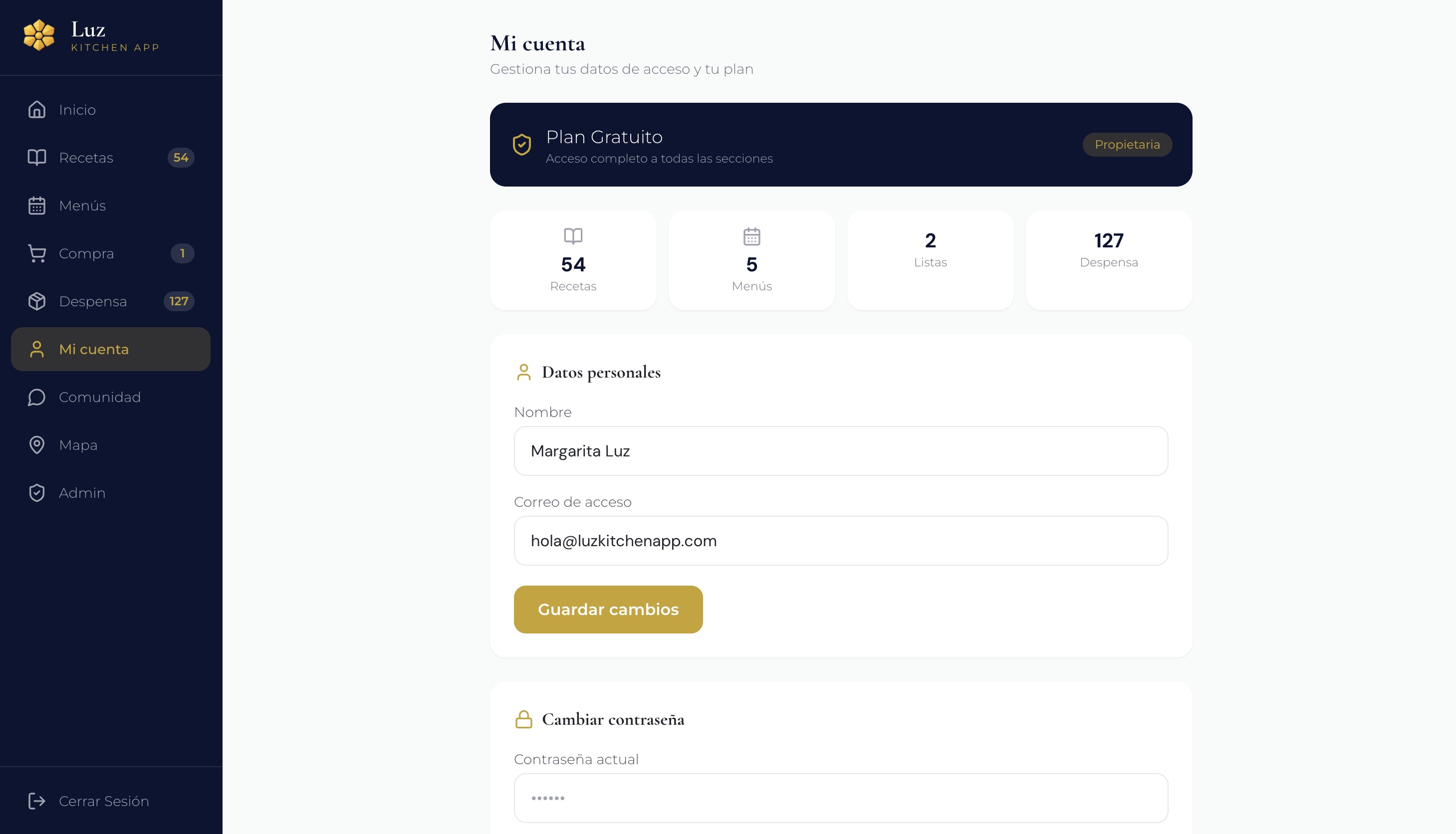 Tu perfil y suscripción